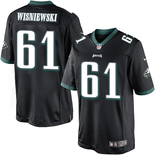 Men's Limited Stefen Wisniewski Nike Jersey Black Alternate - #61 NFL Philadelphia Eagles